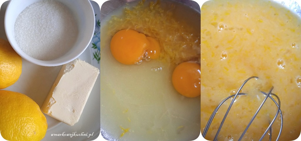Sok z cytryn, jajka i cukier wymieszane razem